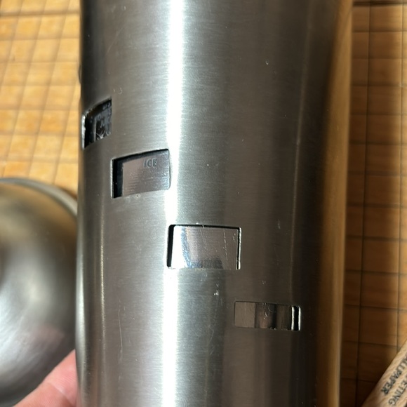 Chefmate Metal Bar Shaker With Drink Recipe Turn Selector Silver Tone 9.75”x4.5” - Picture 5 of 16